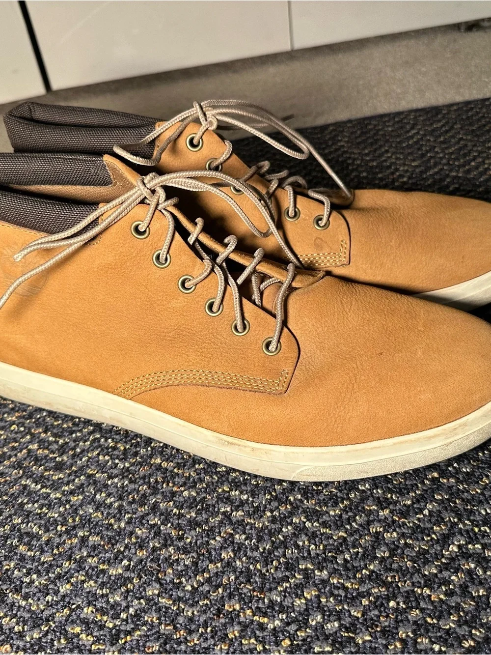Timberland Wheat Brown Chukka Boots with White Sole